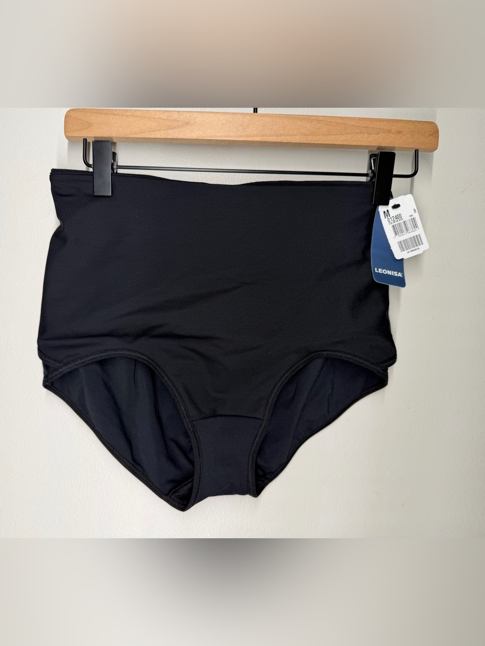 NEW Leonisa 012400 Postpartum Compression Panty Belly Shaper Black Adjustable M